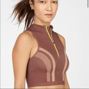 Fabletics Liza Koshy Court Seamless Zip Crop Top